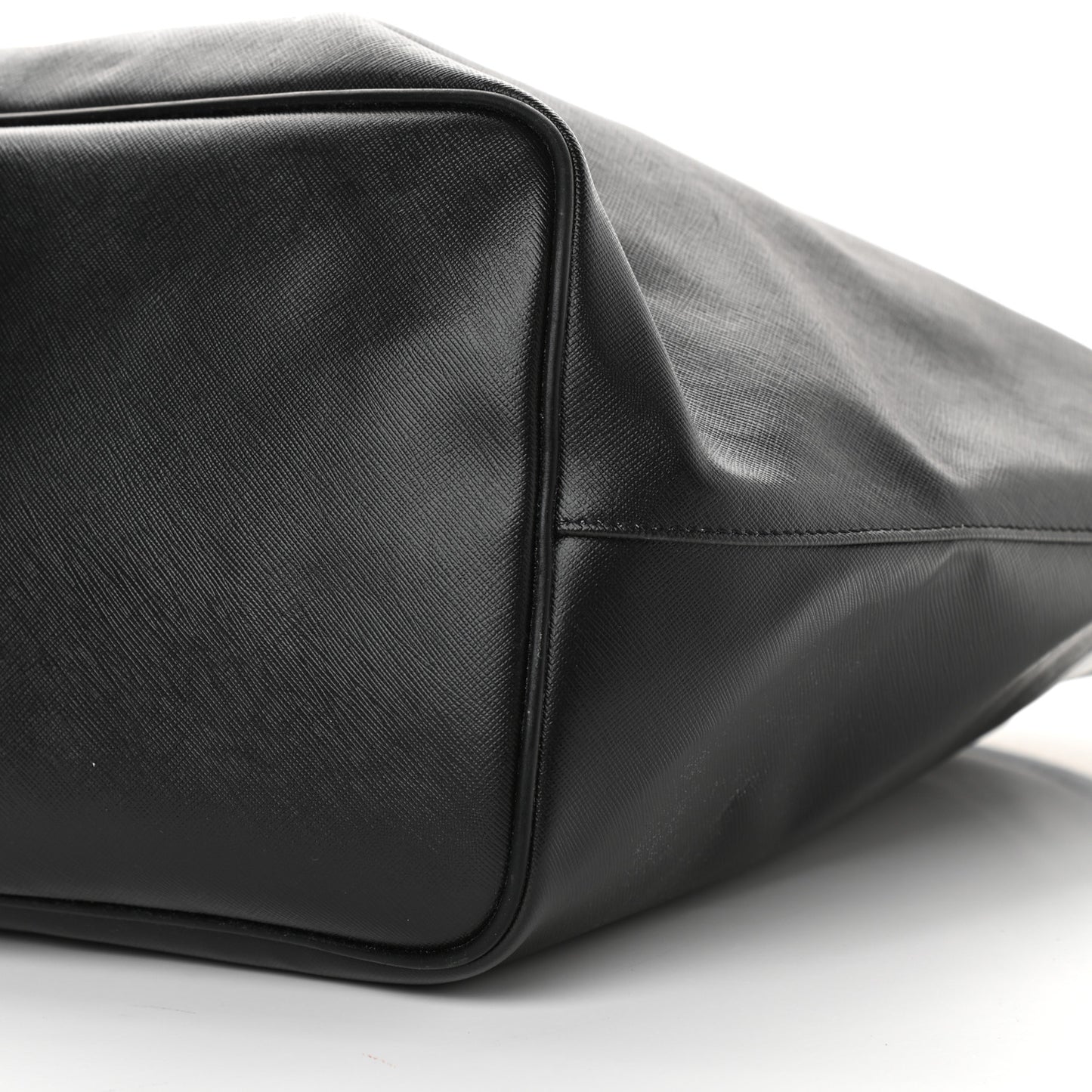 Textured Coated Canvas Bambi Print Large Antigona Tote Black