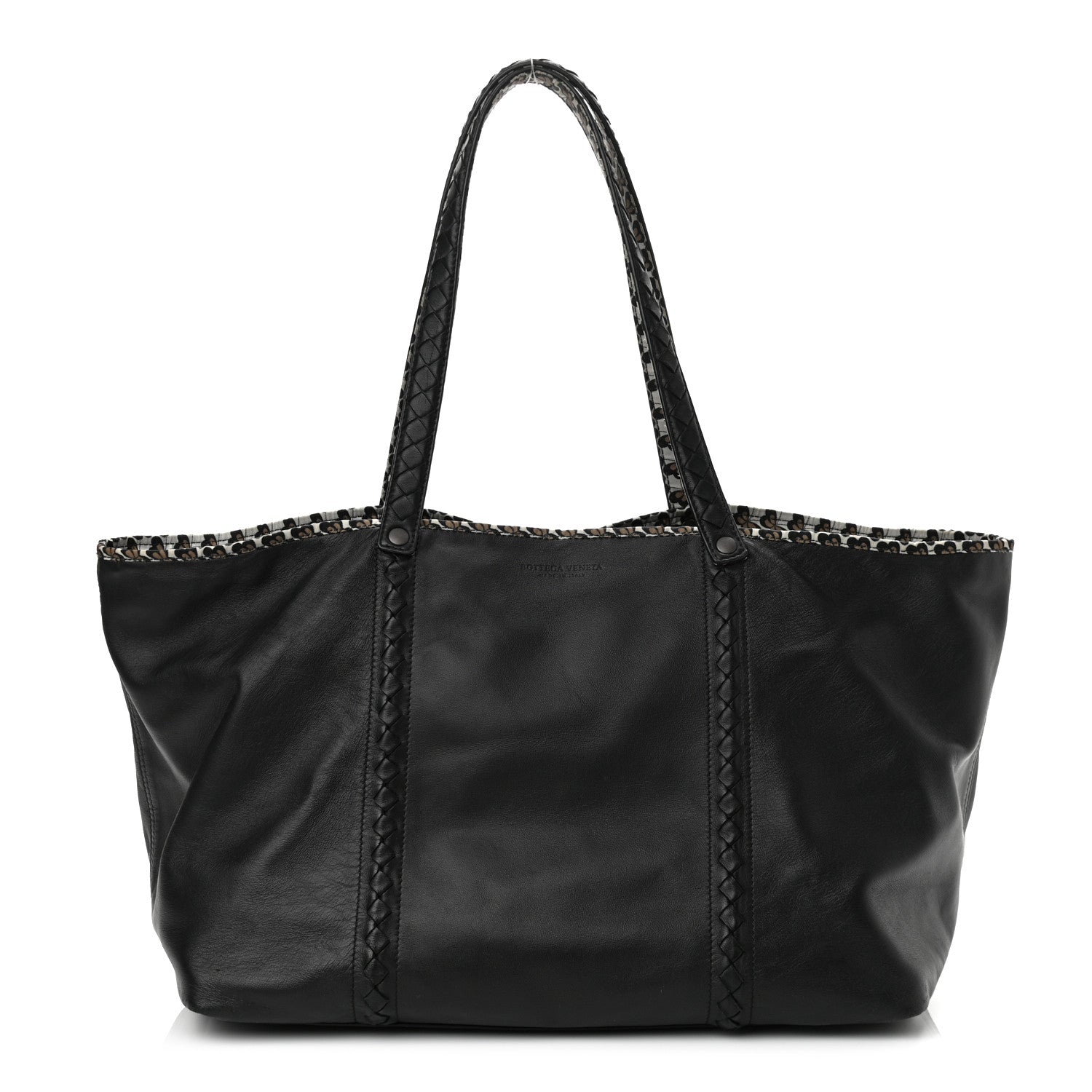 Bottega Veneta Nappa Nylon Medium Reversible Butterfly Shoulder Bag Black Cement 1 of 15