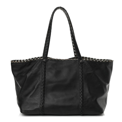 Bottega Veneta Nappa Nylon Medium Reversible Butterfly Shoulder Bag Black Cement 1 of 15