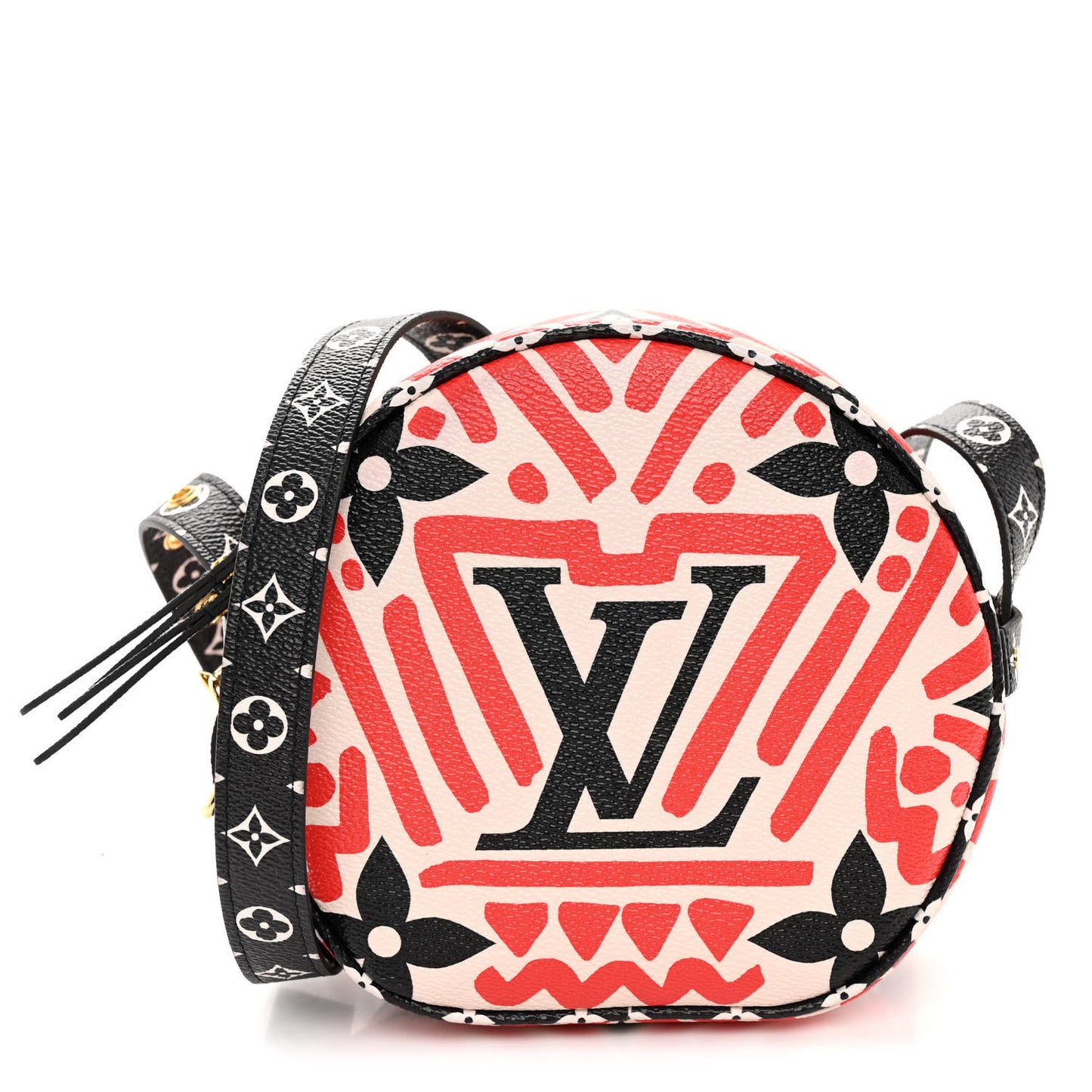 Monogram Giant Crafty Boite Chapeau Souple PM Creme Rouge Black