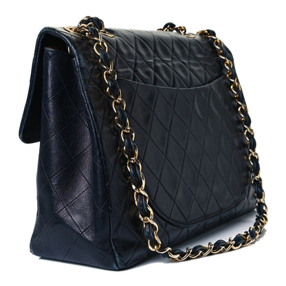 Chanel Lambskin Quilted XL Jumbo Single Flap Black 3 of 19