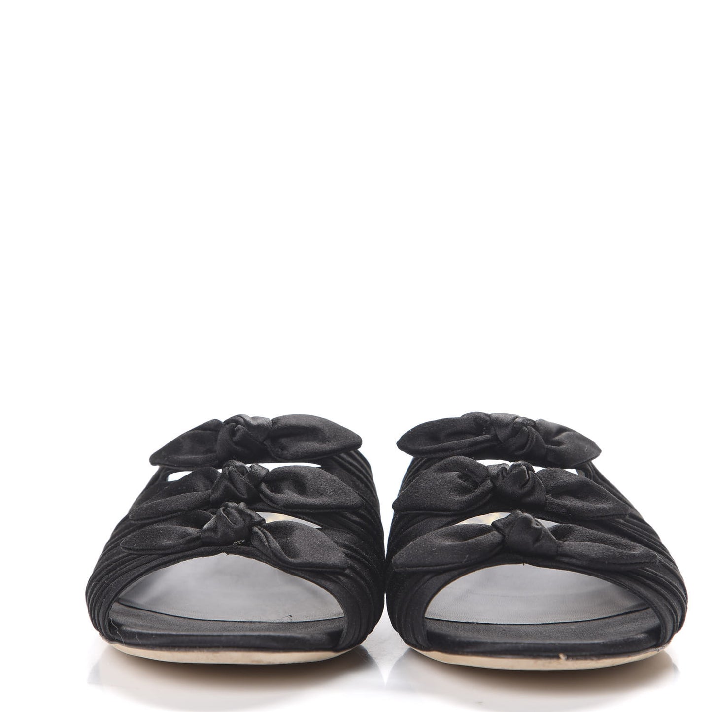 Satin Bow Mules 40.5 Black