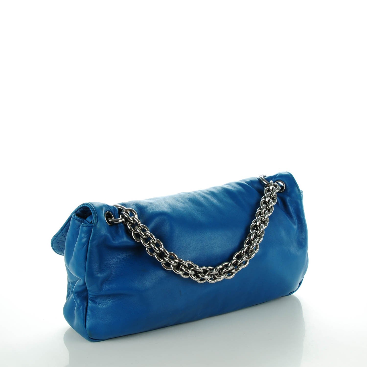 Chanel Lambskin Soft and Chain Large Flap Blue 3 of 8