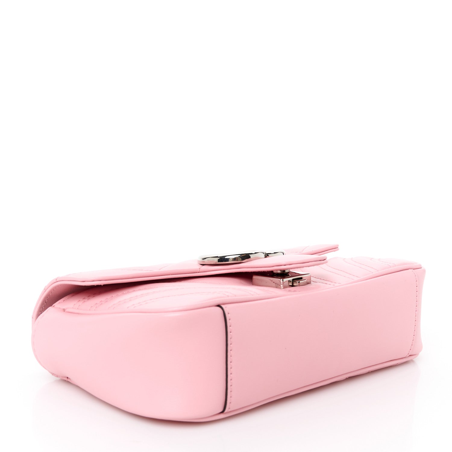 Gucci Calfskin Matelasse Mini GG Marmont Shoulder Bag Perfect Pink 4 of 11