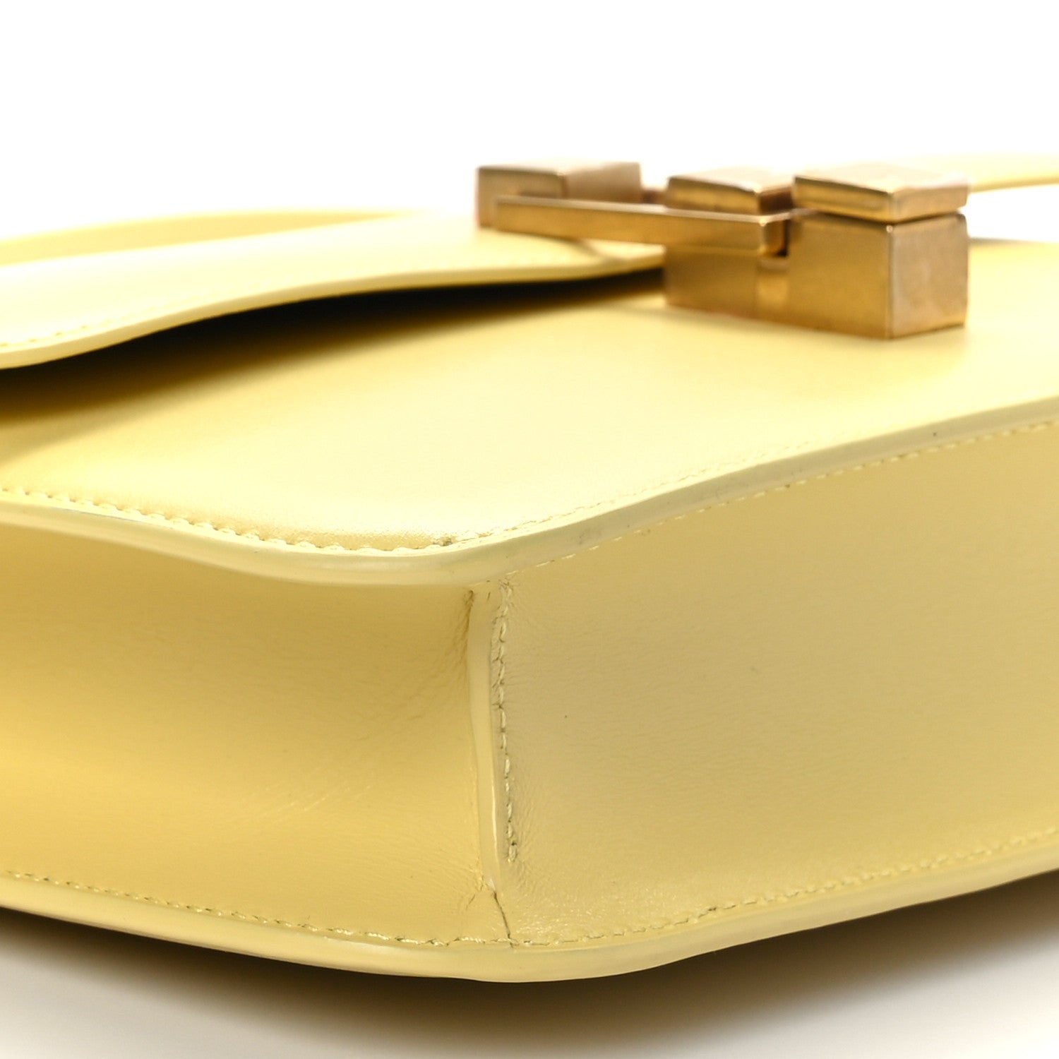 Saint Laurent Smooth Calfskin Carre Satchel Paille 8 of 9