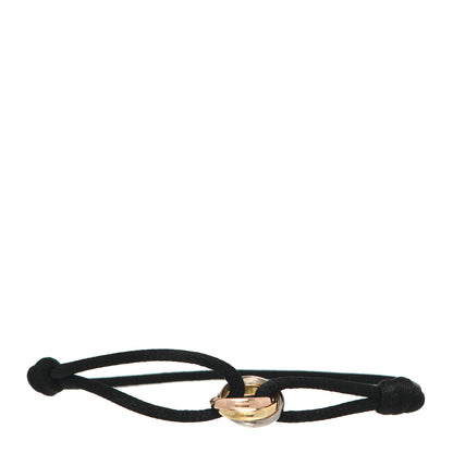 Cartier 18K Pink Yellow White Gold Trinity Adjustable Cord Bracelet Black 1 of 5