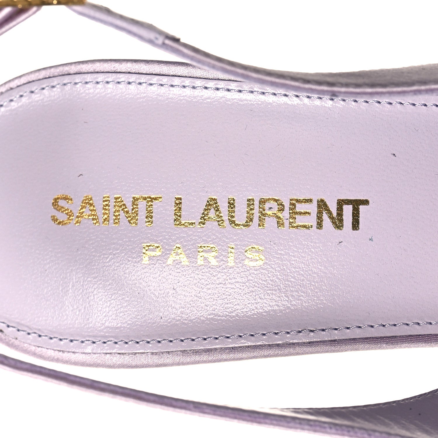 Saint Laurent Crepe Satin Mae Feathered Sandals Slight 38.5 Poly Grey 8 of 9
