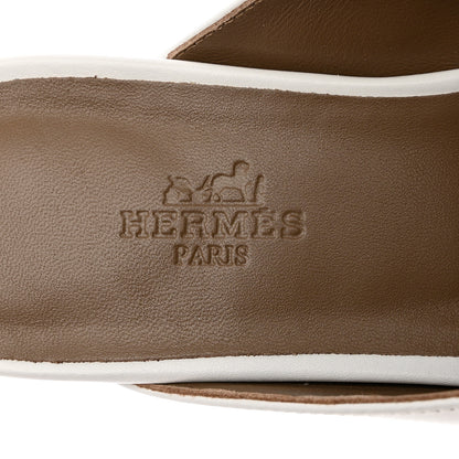 Hermes Calfskin Oz Mules 36 White 7 of 9