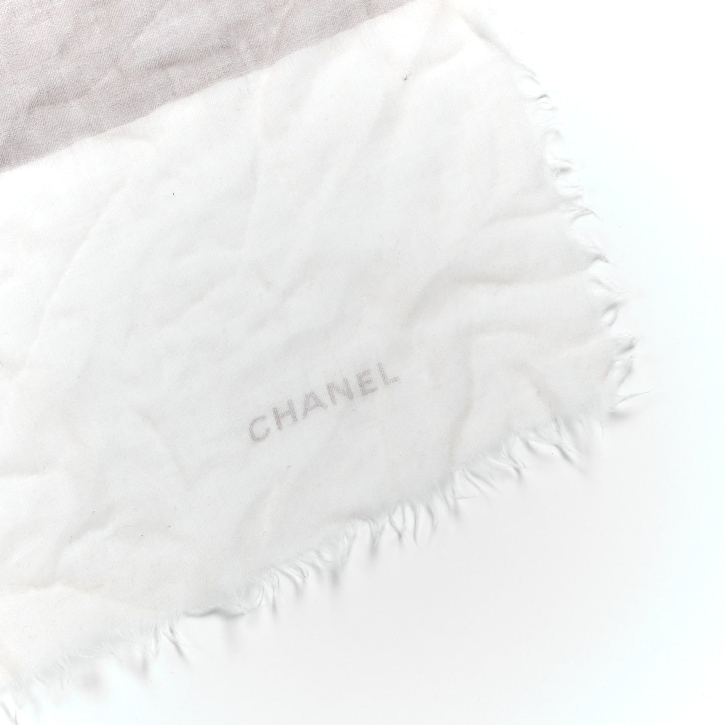 Cashmere Silk CC Fringe Scarf Beige Cream