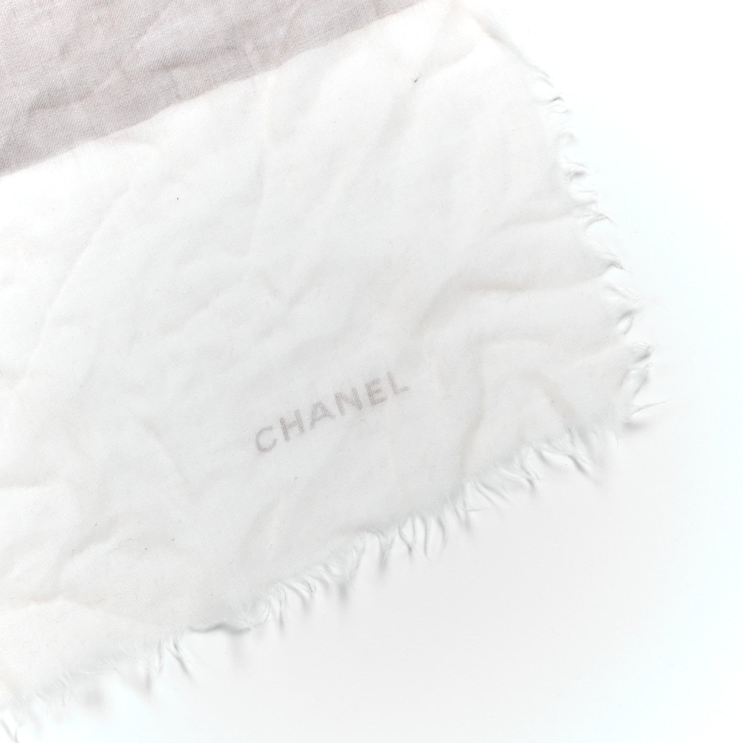 Chanel Cashmere Silk CC Fringe Scarf Beige Cream 2 of 3