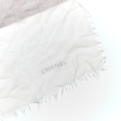 Chanel Cashmere Silk CC Fringe Scarf Beige Cream 2 of 3