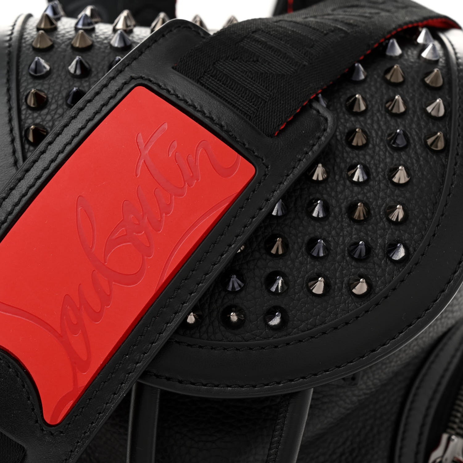 Christian Louboutin Calfskin Spiked Small Explorafunk Backpack Black 7 of 10