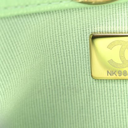 Chanel Shiny Lambskin Quilted Mini 31 Shopping Bag Light Green 7 of 14