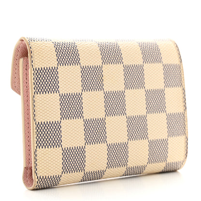 Louis Vuitton Damier Azur Victorine Wallet Rose Ballerine 3 of 6
