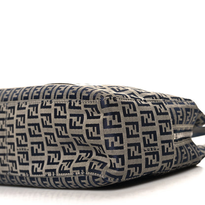 Fendi Zucchino Shoulder Bag Navy 9 of 9