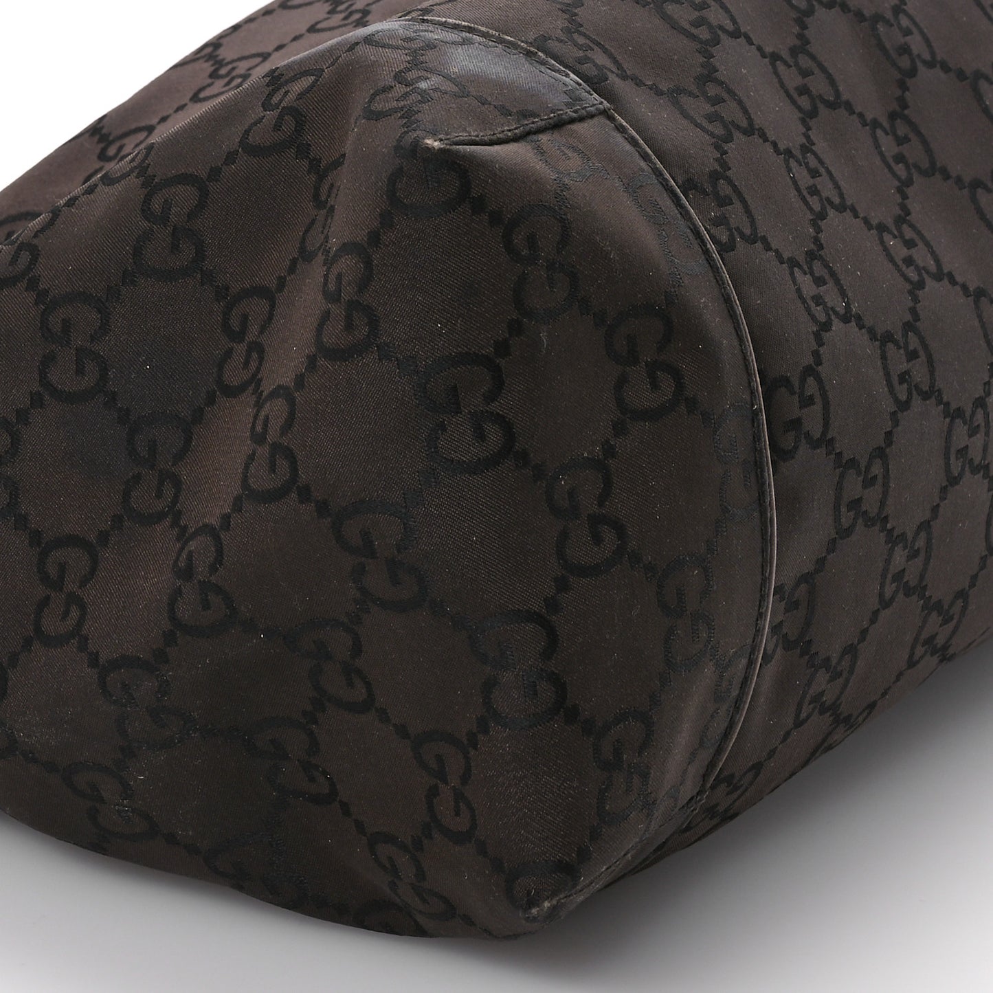 Nylon Monogram Hobo Bag Brown