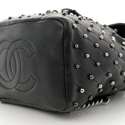 Chanel Lambskin Chevron Quilted Studded Stud Wars Backpack Black 10 of 10