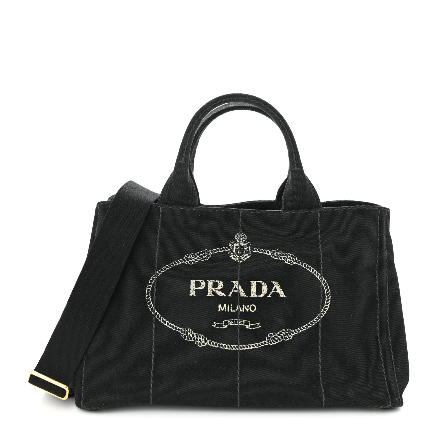 Prada Canapa Logo Tote Black 1 of 9