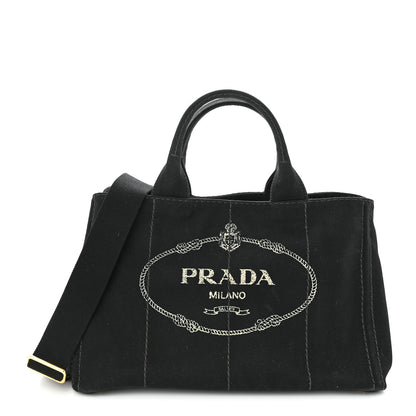Prada Canapa Logo Tote Black 1 of 9