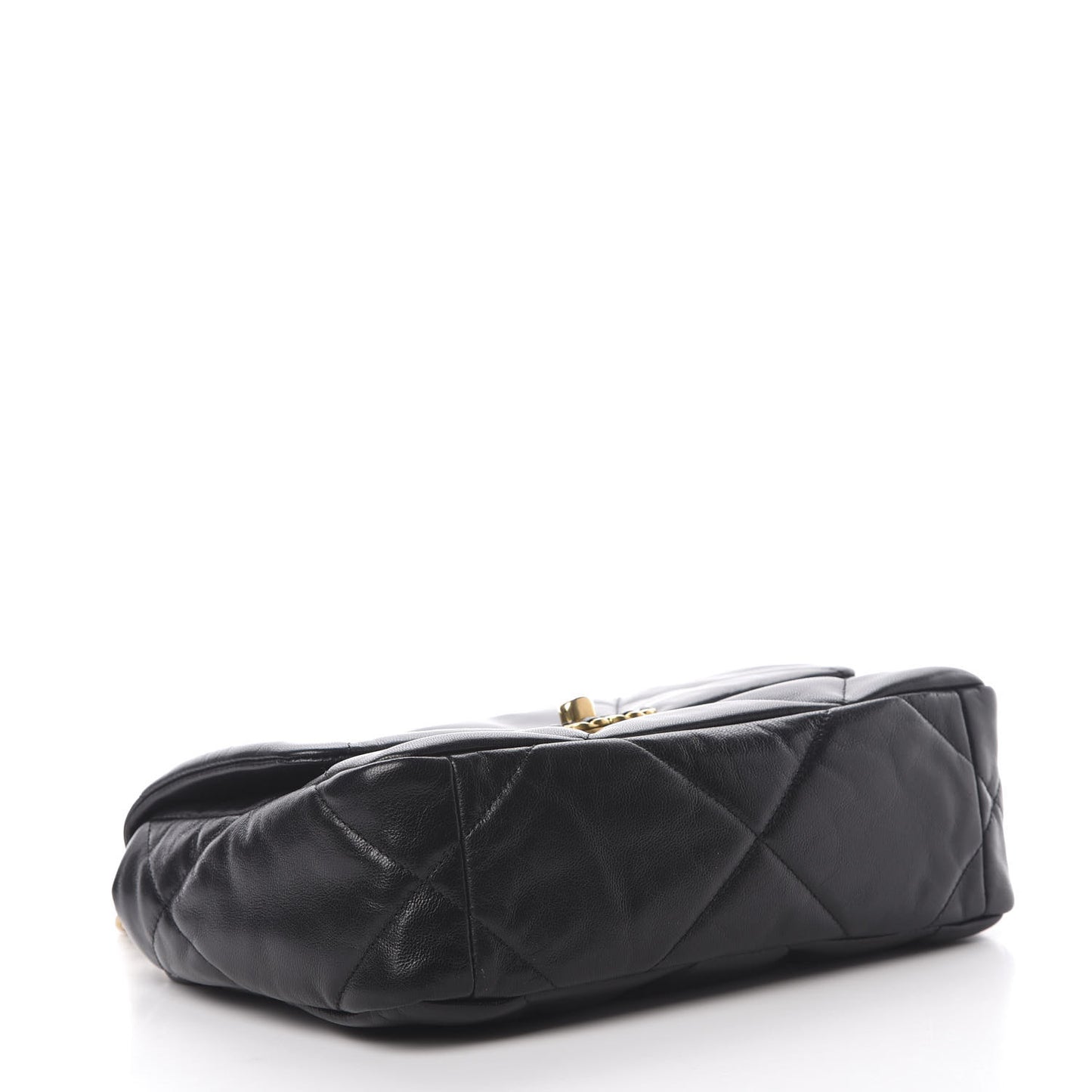 Goatskin Quilted Medium 19 Flap Black
