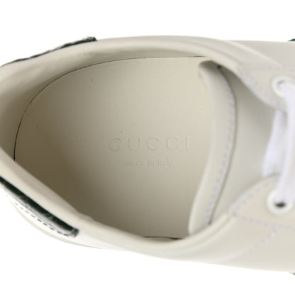 Gucci Calfskin Crocodile Web Womens Ace Sneakers 37 White Green 6 of 10