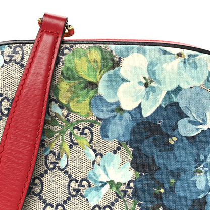Gucci GG Supreme Monogram Blooms Mini Chain Shoulder Bag Beige Blue Navy Hibiscus Red 9 of 11