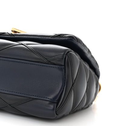 Louis Vuitton Lambskin Malletage Top Handle GO-14 MM Bleu Marine 10 of 10