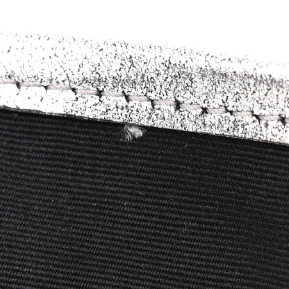 Saint Laurent Metallic Lambskin Matelasse Monogram Medium Niki Chain Satchel Argento 14 of 19