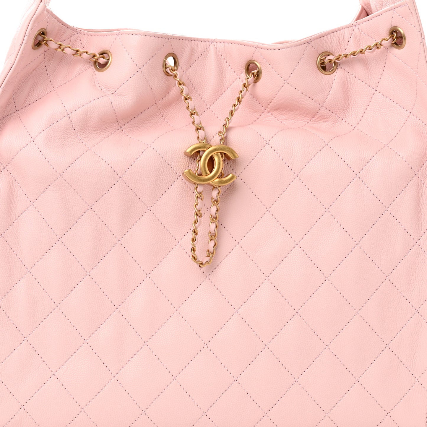 Caviar Quilted Medium Chanel 25 Handbag Light Pink