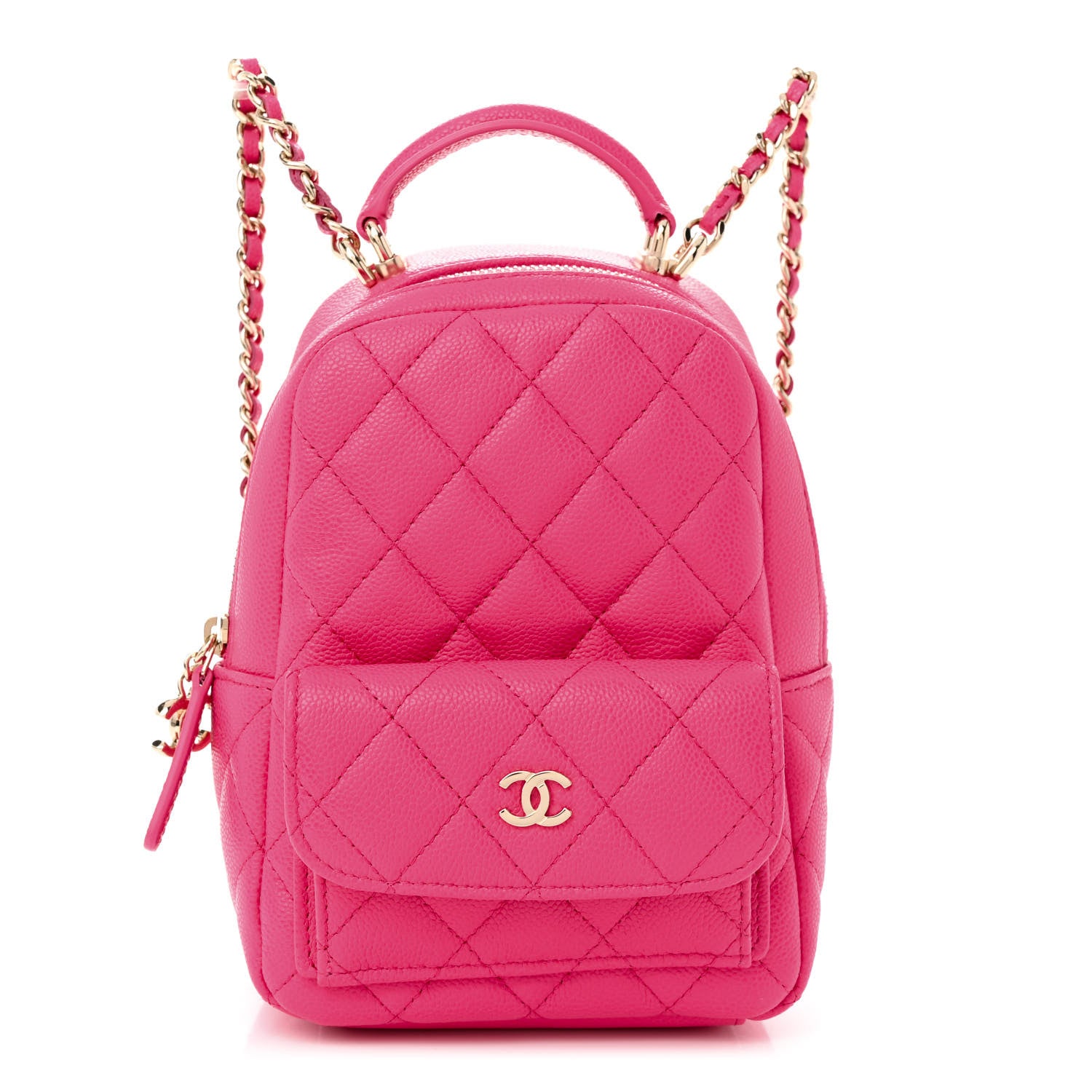 Chanel Caviar Quilted CC Mini Classic Backpack Pink 1 of 10