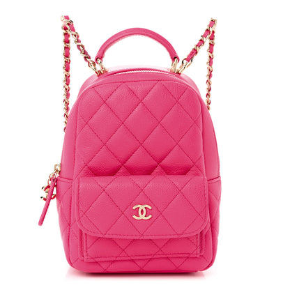 Chanel Caviar Quilted CC Mini Classic Backpack Pink 1 of 10