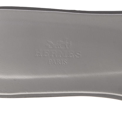 Hermes Epsom Oran Sandals 37.5 Bleu Glacier 7 of 8