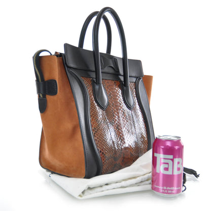 Celine Python Suede Mini Luggage Rust 3 of 8