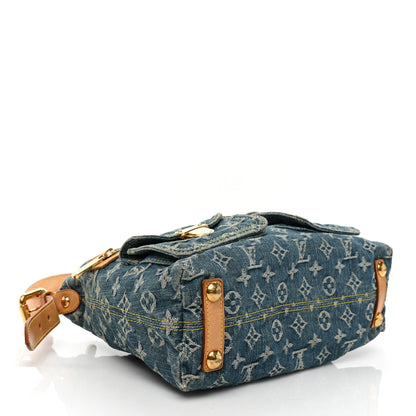 Louis Vuitton Monogram Denim Baggy PM Blue 4 of 10