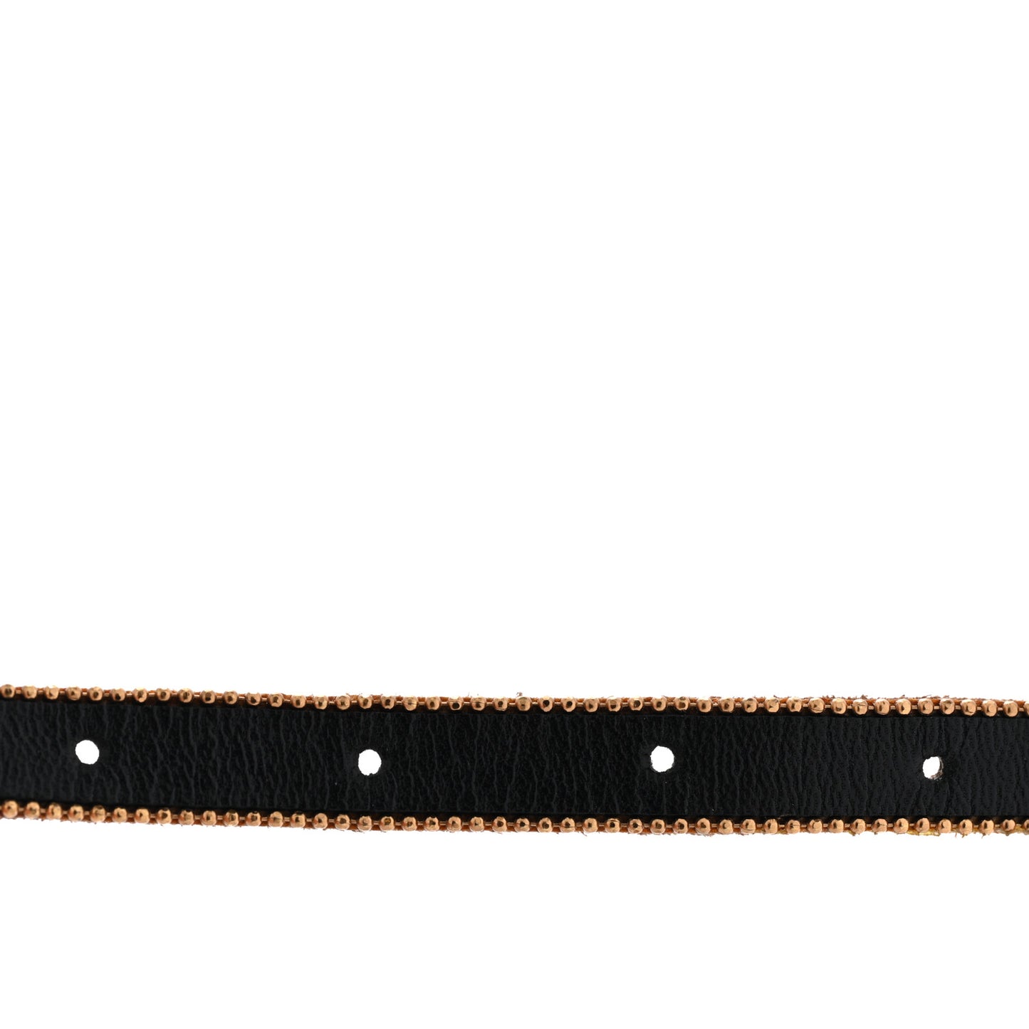 Calfskin Crystal Embellished Double G Choker Necklace Red