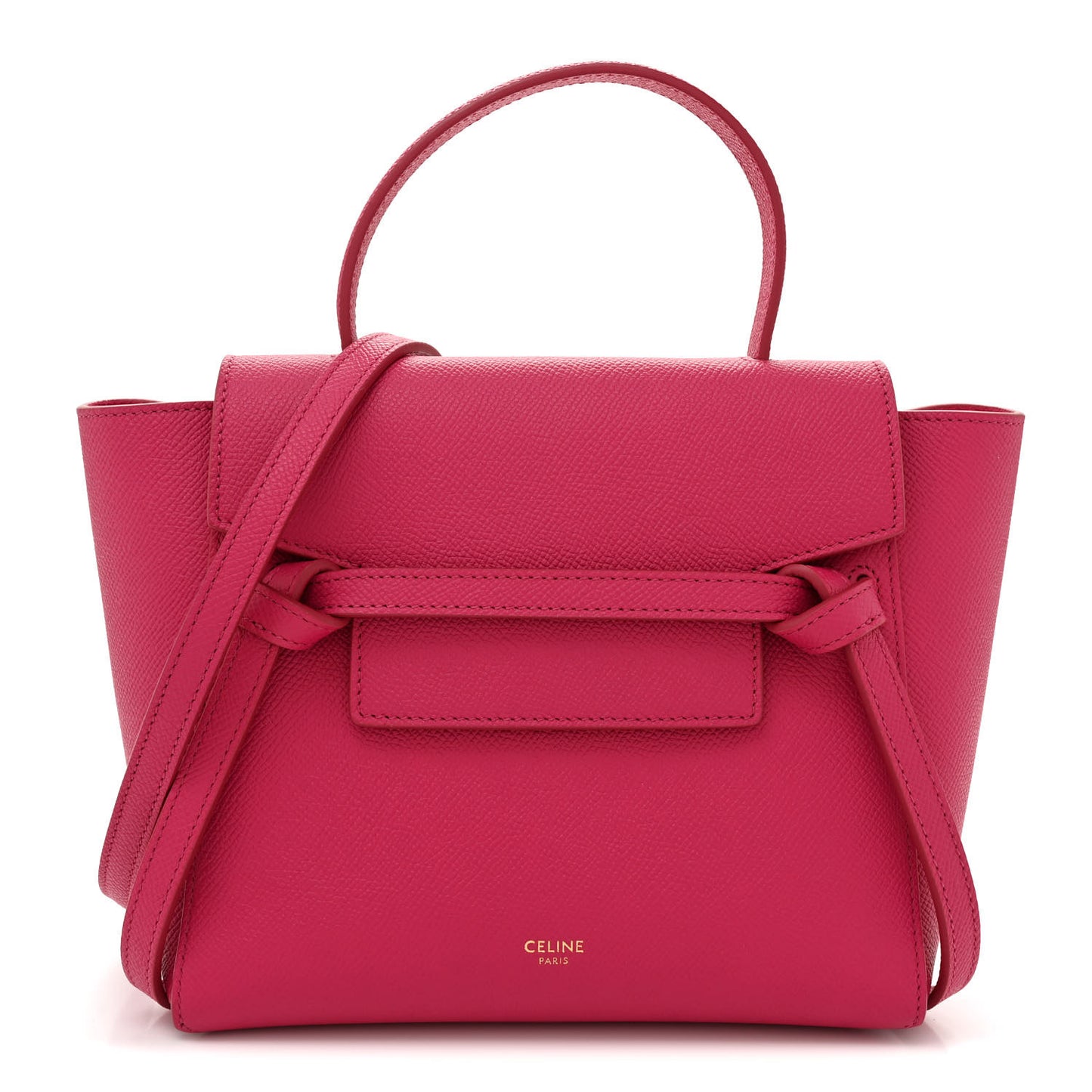 Grained Calfskin Nano Belt Bag Raspberry