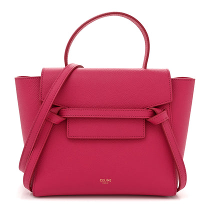 Celine Grained Calfskin Nano Belt Bag Raspberry 1 of 12