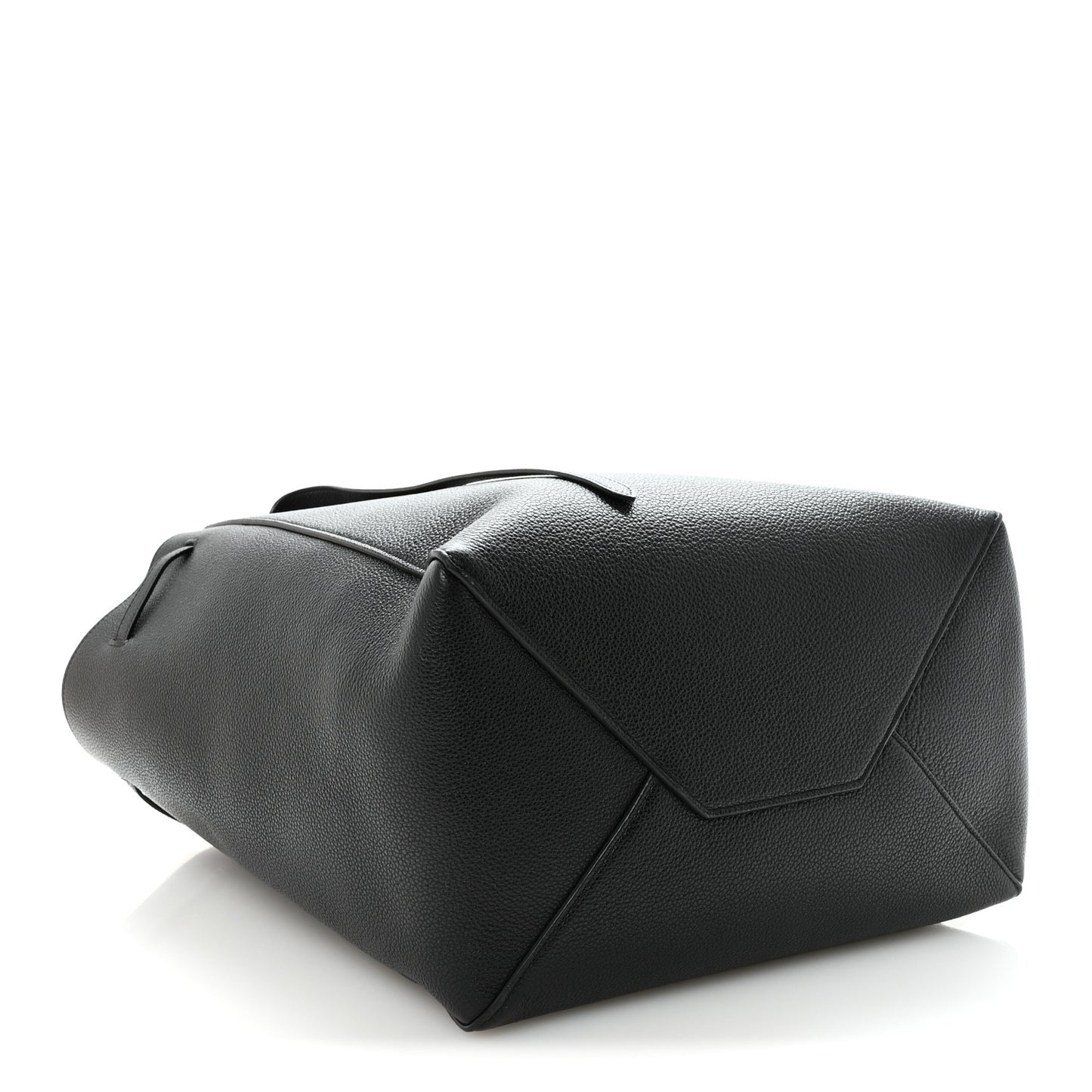 Soft Grained Calfskin Small Belt Cabas Phantom Black