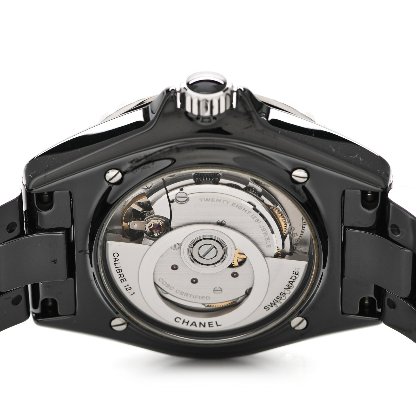 Stainless Steel Ceramic Diamond 38mm J12 Automatic Watch Black