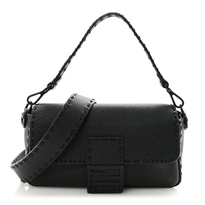 Fendi Cuoio Romano Selleria Baguette Black 1 of 9