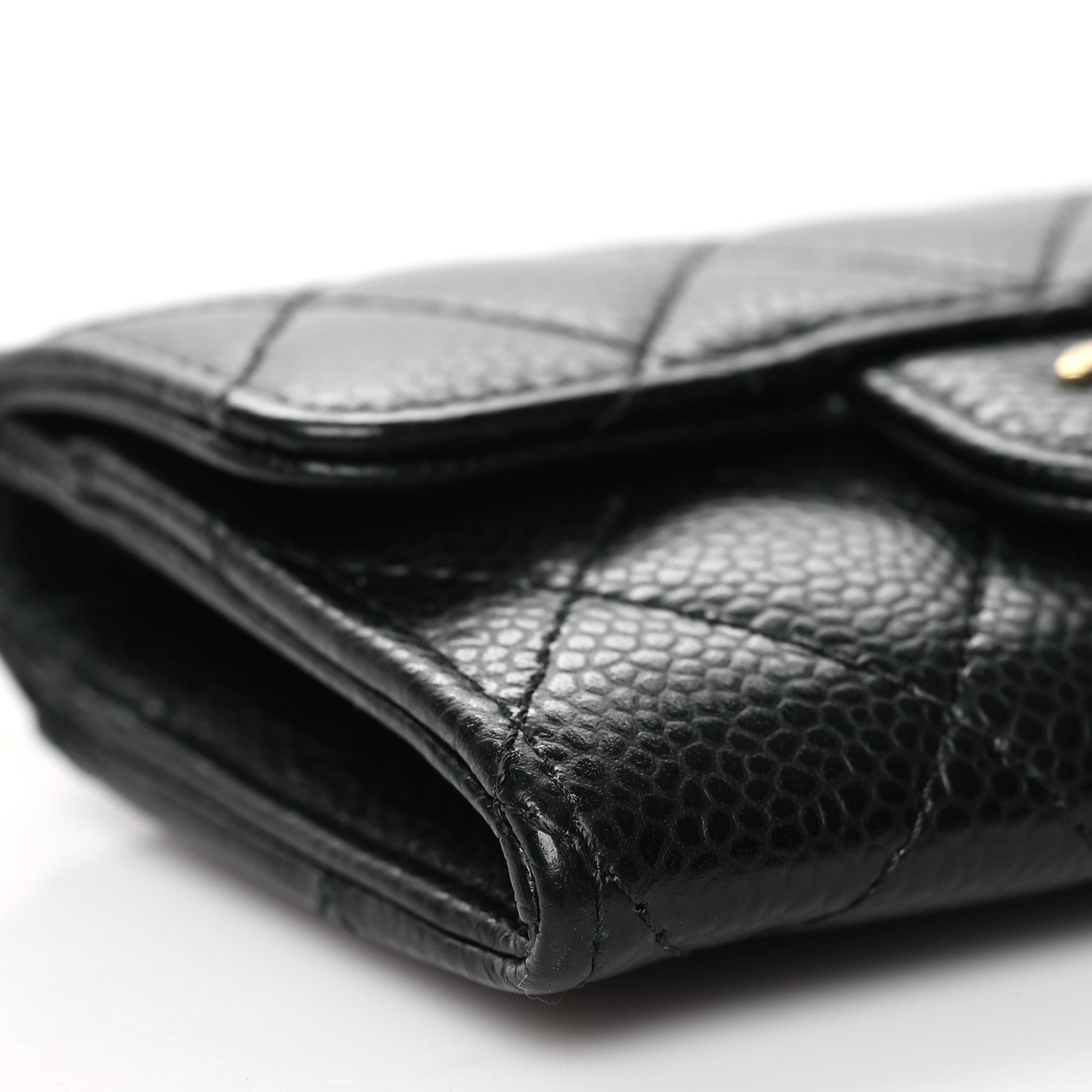 Chanel Caviar Quilted Flap Card Holder Wallet Black 9 of 11