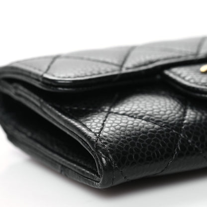 Chanel Caviar Quilted Flap Card Holder Wallet Black 9 of 11