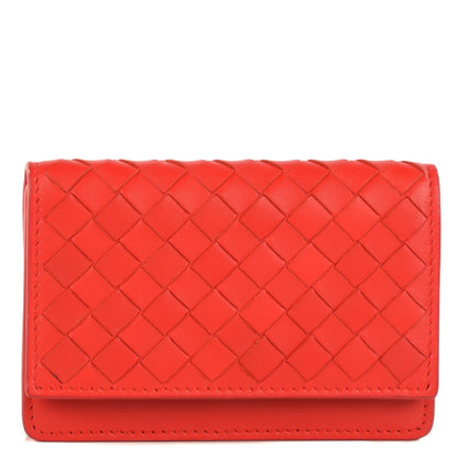 Bottega Veneta Nappa Intrecciato Woven Card Case Vesuvio 1 of 7