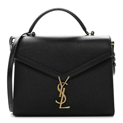 Saint Laurent Grain de Poudre Medium Classic Monogram Cassandra Top Handle Black 1 of 9