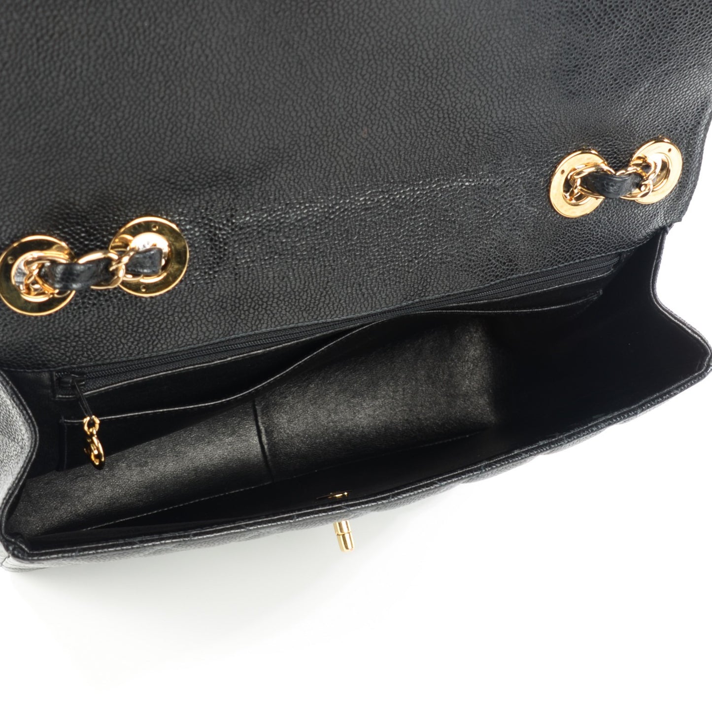 Caviar Quilted Jumbo Single Flap Black