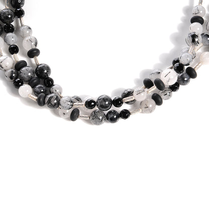 David Yurman Sterling Silver 3 Row Drape Necklace 3 of 8