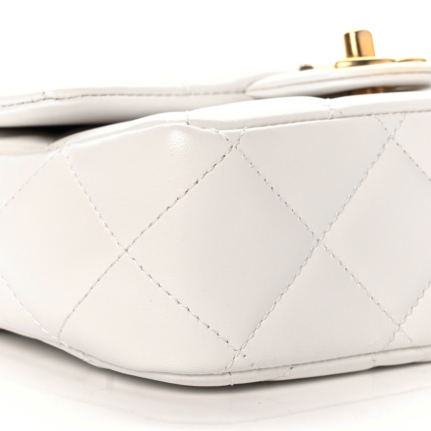 Lambskin Quilted Mini My Perfect Flap White