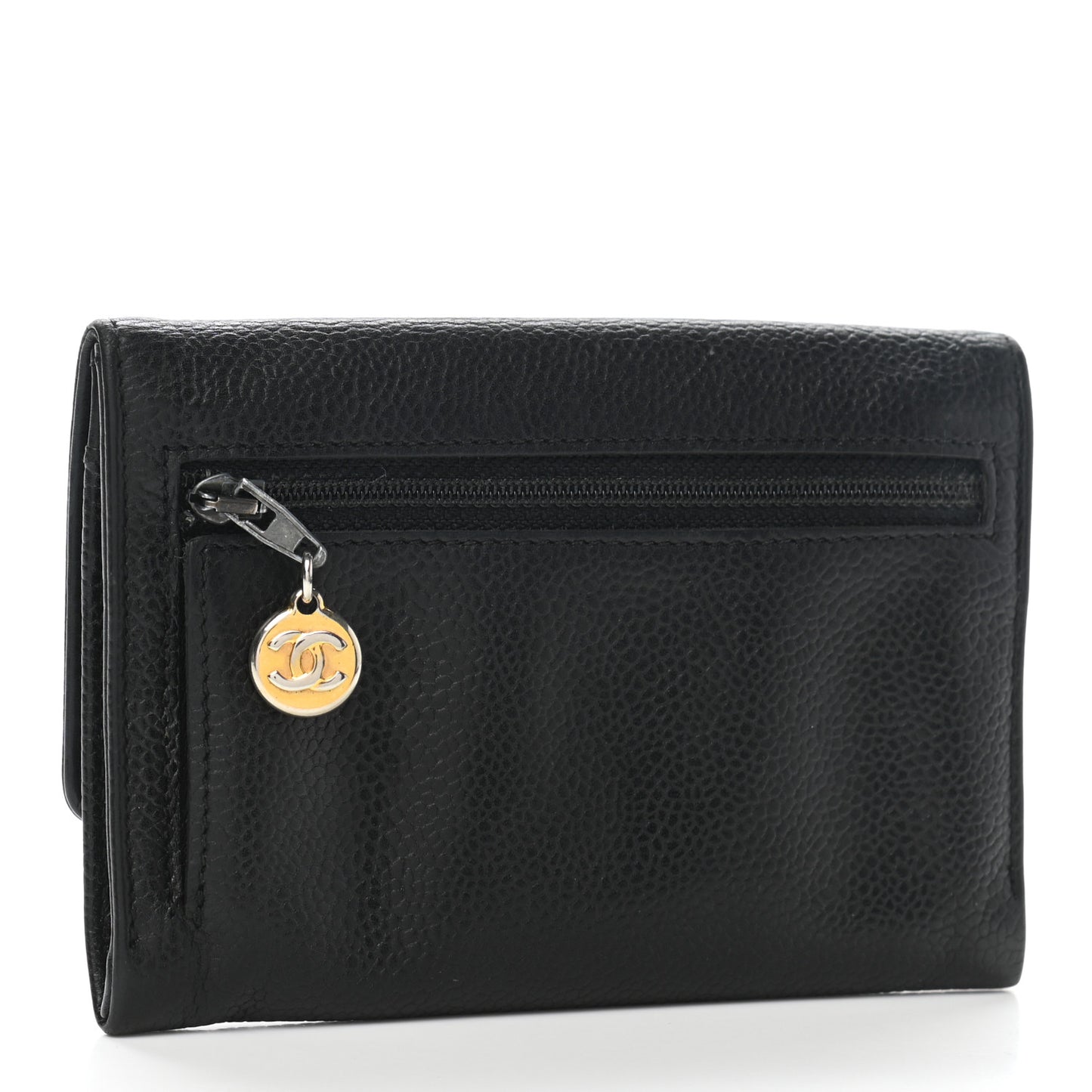 Caviar Timeless CC Compact Wallet Black