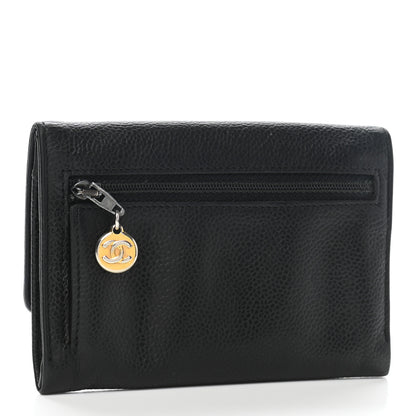 Chanel Caviar Timeless CC Compact Wallet Black 3 of 9