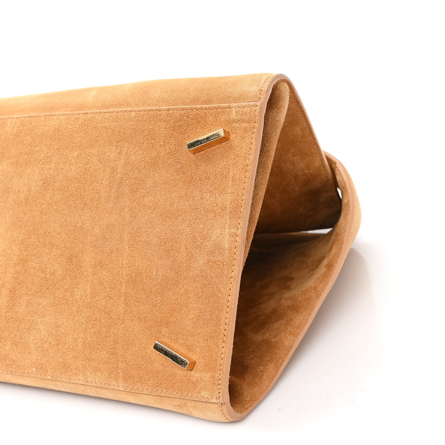 Salvatore Ferragamo Suede Calfskin Large Hug Bag Natural 9 of 10